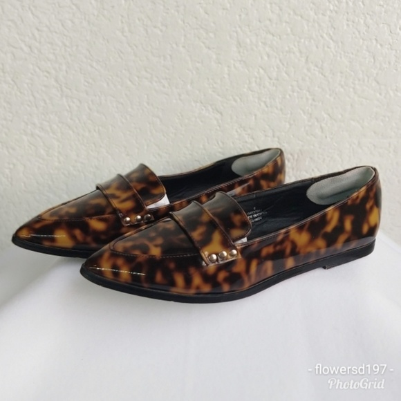 asos leopard print loafers